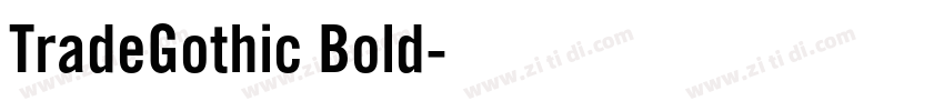 TradeGothic Bold字体转换